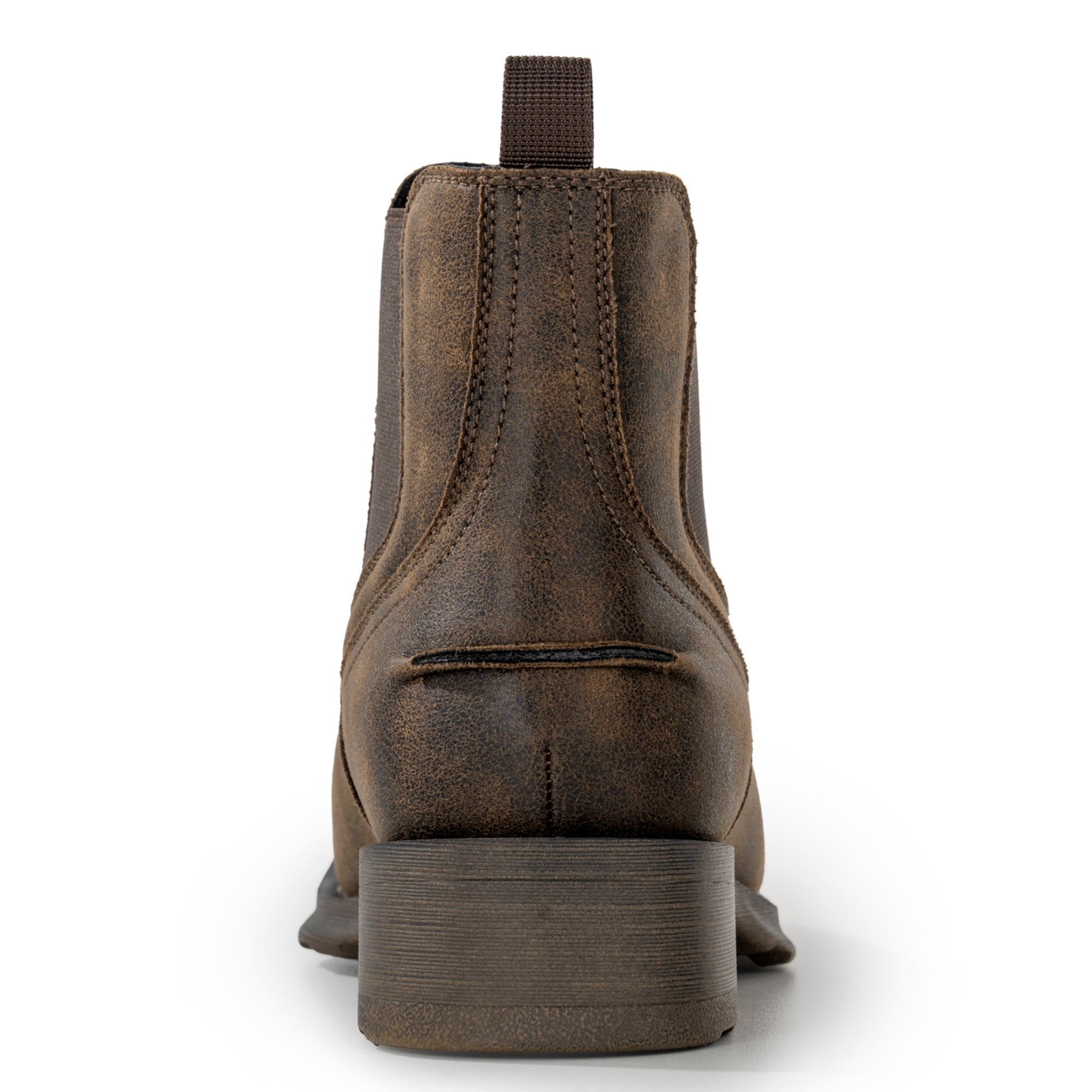 Cowboy Boots for Men Square Toe Western Chelsea Boots Slip on Ankle Boots Casual Mens Dress Shoes