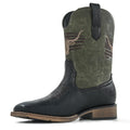 Winbird Cowboy Boots For Men Square Toe Western Men's Boots Vegan/Genuine Leather with Classic Patriot Pull On Boot