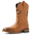 Winbird Cowboy Boots For Men Square Toe Western Men's Boots Vegan/Genuine Leather with Classic Patriot Pull On Boot